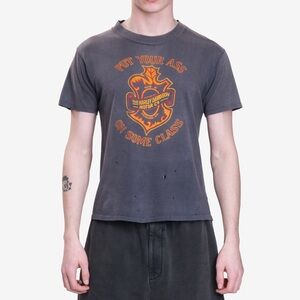 Harley-Davidson Charcoal Short Sleeve Tee with Orange Crest Graphic